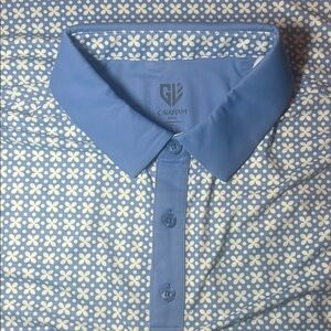 Graham Blue and White Floral Men's Casual Shirt
